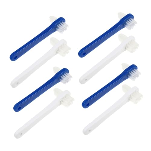 Gatuida 8 piezas Cepillo Doble para Dentaduras Suave y Portátil para Limpieza de Prótesis y Cuidado Bucal Diario
