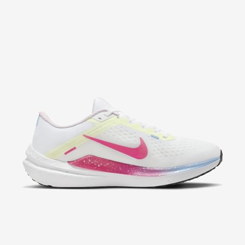 Nike Winflo 10 Women's Road Running Shoes (FZ3973-100, White/Barely Volt/Aquarius Blue/Hyper Pink)3