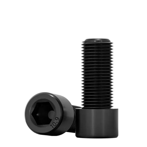 YCPIN(小さな店) M16 M18 M20 M22 M24 細目ねじ六角穴付きボルト 10.9級 フルハーフトゥース 1mm 1.25mm 1.5mm ピッチ六角ボルト(M16x1.5x65 F 5pcs)