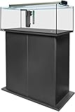 sera AquaTank 96 L mit Fixture und 80 cm Unterschrank Black, Aquarium ein Komplettset mit LED Beleuchtung, Innenfilter und Heizer