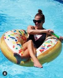 Image of Heart Shape Inflatable Swimming Pool| Photo-Realistic Sprinkle Donut Heart Tube Float| Lightweight PVC Swim Ring for Beach, Water Park & Summer Party Fun | Cute Adult & Kids Floater