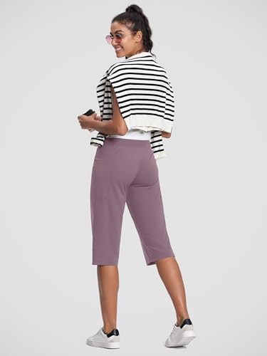 Image of ISEEGZ 15 inch / 18 inch / 21 inch / 25 inch Capri Pants for Women High Waist with Pockets Women's Capris Workout Yoga Pants Loose Straight Leg