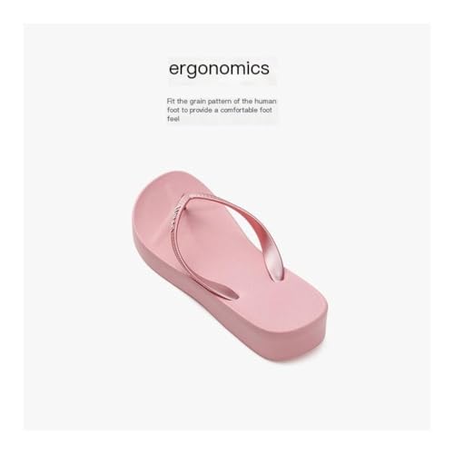 Sandals, Women's Flip Flops - Beach Sandals with Clip-On Design for Summer Vacation Slippers(Black,5)4