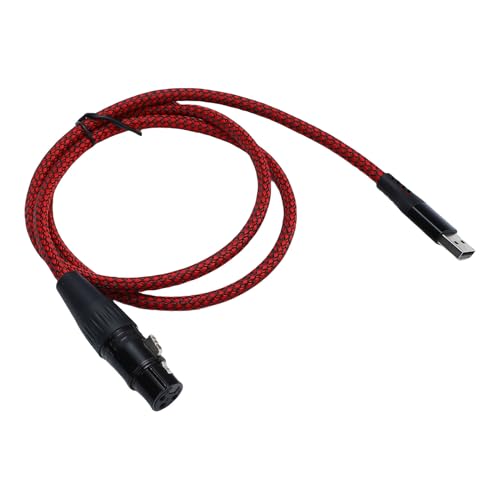 Plyisty XLR zu USB Mikrofon Kabel, XLR Weiblich zu USB Mic Link Konverter Kabel für Mikrofone oder Karaoke Sing (3 meter)