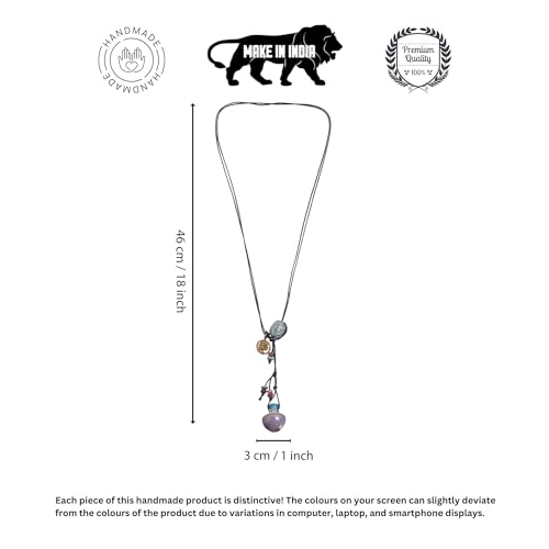 Image of AAKRITI ART CREATIONS Handcrafted Tribal & Boho Ethnic Necklace Collection | Floral, Mandala, Tassel & Dhokra Pendant Designs | Artisan Brass, Wood & Statement Jewelry for Women