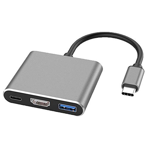 USB C to HDMI Adapter, Type C Multiport Converter,Cable Hub to 4K HDMI, USB 3.0 Port, USB C Charging Port, USB C Digital AV Adapter for MacBook/iPad Pro/MacBook Pro/iMac/Samsung S9/S8/Monitor