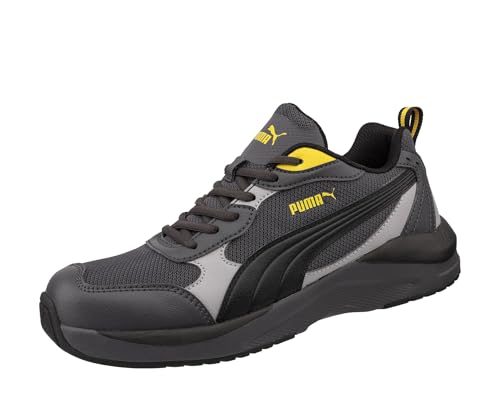 PUMA Safety Shift Low S1PS - Zapatos de trabajo antideslizantes resistentes al calor con puntera de acero, ligeros, para hombre y mujer, gris, 42 EU PUMA Safety Shift Low S1PS - Zapatos de trabajo antideslizantes resistentes al calor con puntera de acero, ligeros, para hombre y mujer, gris, 42 EU