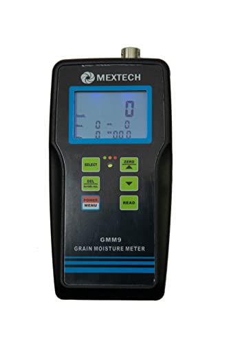 Image of Mextech GMM9 Digital Grain Moisture Meter, 7-30% Moisture Tester for Wheat, Rye, Rice, Corn & Cereals, Colour LED Display, Data Memory 240 Groups