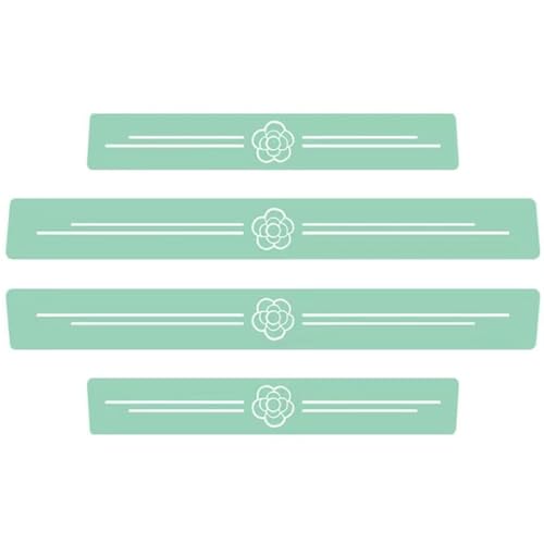 Protectores de Umbral de Puerta de Coche para Chevrolet Silverado 2500, Pegatinas Protective de Umbral de Puerta de Coche Decoración para Estribos de Coche de Fibra de Carbono,4PCS-F