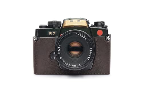 Housse Leica R7 en cuir véritable étui de protection caméra brun foncé