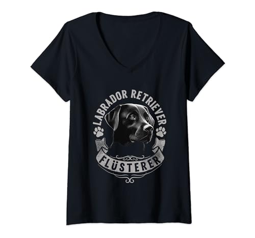 Labrador Retriever Flüsterer T-Shirt mit V-Ausschnitt