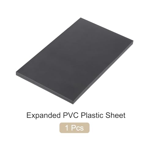 Image of Expanded PVC Plastic Sheet 0.6 inch Thick, 6 inchx12 inch Lightweight Rigid Foam Sheet, [for Crafts Signage Displays Digital Screen Printing] - Black / 1 Pcs