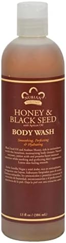 Nubian Heritage Body Wash, Honey and Black Seed, 13 Fluid Ounce
