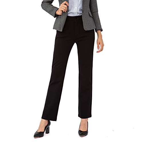 Bamans-Pantaloni-Eleganti-da-Donna-Casual-Pantaloni-Svasato-Lungo-da-Abito-Elasticizzati-Gambe-Dritte-Larghi-Pants-Tuta-Casual-Vita-Media-da-Ufficio