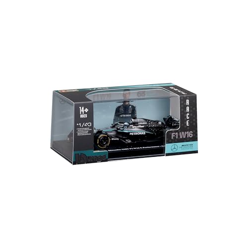 Bburago 1:43 Race Formula Mercedes W16 con Casco 2025 Russell miniatura 7