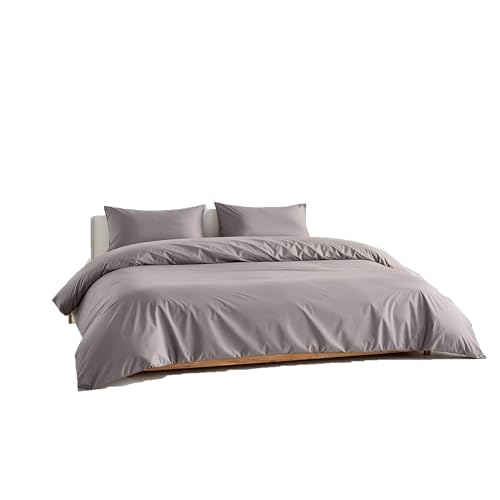 Image of Italic Luxe 100% Australian Cotton Bedding Bundle - 400 Thread Count - Pebble Grey, Full Size - Includes Fitted Sheet, Flat Sheet & Pillowcases - Ultra-Soft & Breathable Bedding