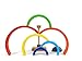 Produktbild JamsoDesign Holz-Regenbogen mit Ständer I Buntes Stapelsteine Prinzip Holzspielzeug I Vielseitiges Stapelspiel zum freien Stapeln, Spielen & Stecken I ab 3 Jahre I 1 Set