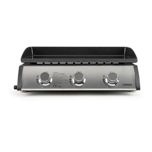 Livoo plancha gas 7,5kw piastra in acciaio smaltato 61x38cm doc277