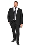 BadRhino Tailoring Big & Tall Plain Suit Jacket - Men's - Plus Size Curve Black