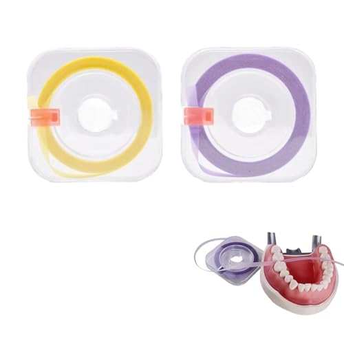 VYNZOR 2 Rotoli Carta Abrasivo, Strisce di Lucidatura per spazi interdentali, pulizia denti, igiene dentale, sbiancante denti professionale, 20μm 50μm, Strisce Abrasive Interdentali, Carta Abrasiva