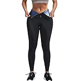 RIOJOY Sauna Pants for Women Weight Loss Sweat Leggings High Waist Compression Hot Thermo Adjustable...