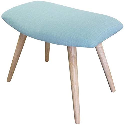 Tabouret squat en bois bleu élégant pour salon et chambre