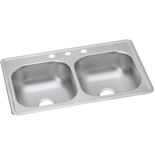 Image of Elkay DSE233193 Dayton Equal Double Bowl Drop-in Stainless Steel Sink