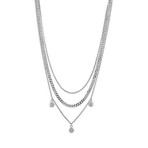 Preisvergleich Produktbild DANSK Smykkekunst Vanity Triple Kette Necklace Rhodium Plating