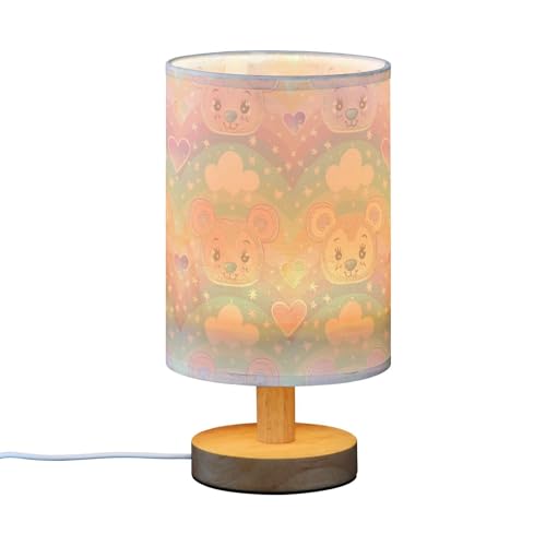 Lámpara de mesa con oso colorido y diseño retro miniatura 2