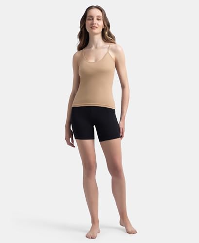 Image of Jockey 1487 Women Super Combed Cotton Rib Camisole with Adjustable Straps and StayFresh Treatment (Pack of 2)
