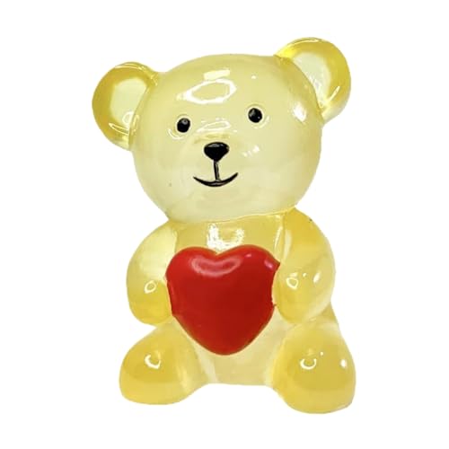 Generisch Figur | Tier Skulptur aus Resin mit einem Herz,Niedliche Schreibtischdekorationen - Für...
