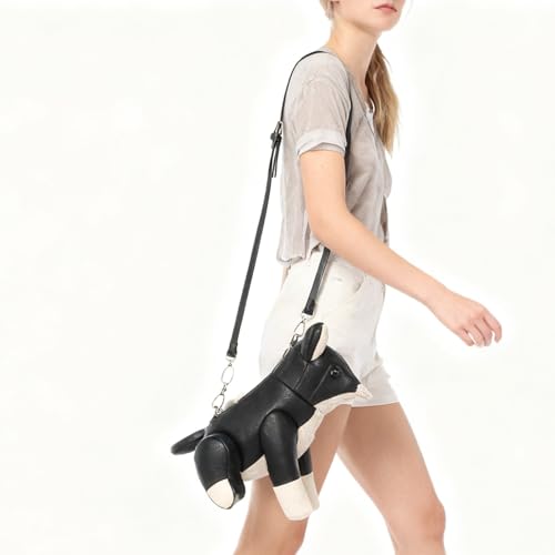 Sac à bandoulière chien imprimé avec sangle réglable et intérieur spacieux - 2