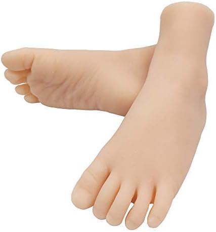 1 Pair Silicone Life Size Child Mannequin Foot Display Jewerly Sandal Shoe Sock Display Art Sketch