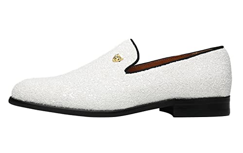 ELANROMAN Mens Dress Loafers Tuxedo Party Wedding Prom Shoes3