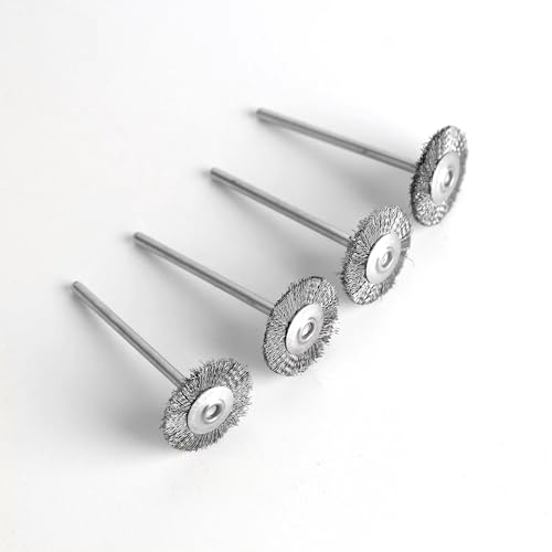 Image of 20pcs Stainless Steel Wire Brushes,25mm /0.98 inch Steel Wire Wheel Brush Set 1 /8 inch Shank Polishing Brush Polishing Rotary Tool
