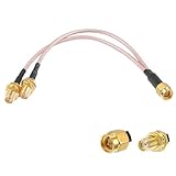 Colis : 1 x 15 cm SMA mâle vers double SMA femelle câble répartiteur | Filet : 15.2 g ;