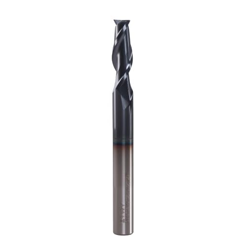 Image of 2 Flute 1 /4 inch Square End Mill with AlTiN Coating -Machining of Deep Grooves in High-Hardness Steels and Alloys, 1 /4 inch Cutting Diameter, 3 /4 inch Flute Length, 2-1 /2 inch Overall Length