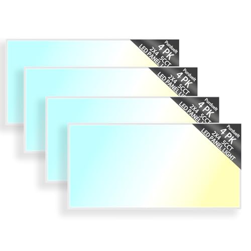 Purduelt 4 Pack 2X4 LED Flat Panel Light Drop Ceiling Office Fixture 5 CCT 3000K-6500K Adjustable & 5 Wattage 30W-40W-50W-60W-72W Selectable, 0-10V Dimmable,LED Troffer Flat Panel Light Purduelt 4 Pack 2X4 LED Flat Panel Light Drop Ceiling Office Fixture 5 CCT 3000K-6500K Adjustable & 5 Wattage 30W-40W-50W-60W-72W Selectable, 0-10V Dimmable,LED Troffer Flat Panel Light