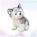 FUNNETOYU Peluche De Perro Husky Posición Sentada Muñeco De Peluche Adorable Juguete Suave para Compañía Nocturna y Decoración Casa o Oficina Imagen de FUNNETOYU Peluche De Perro Husky Posición Sentada Muñeco De Peluche Adorable Juguete Suave para Compañía Nocturna y Decoración Casa o Oficina