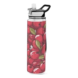 Owfkay E04B23011 Sport-Trinkflasche Kirschen-Design