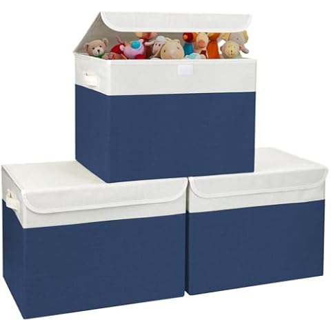 Bagnizer 17" Collapsible Storage Bins with Lids Cover