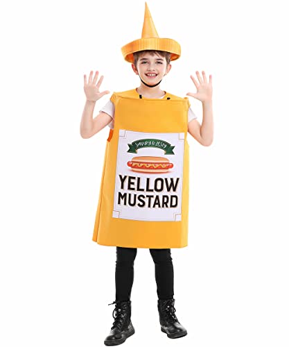 Disfraz Amarillo Mostaza para Niños Talla Única miniatura 6