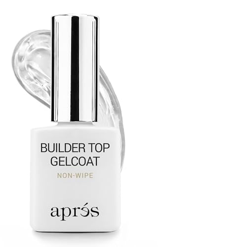 APRS Builder Top Gelcoat 15mL High-Gloss Non-Wipe HEMA & TPO-Free Self-Leveling Builder Gel for Gel-X Nail Extensions Smooths Strengthens & Seals Nail Art