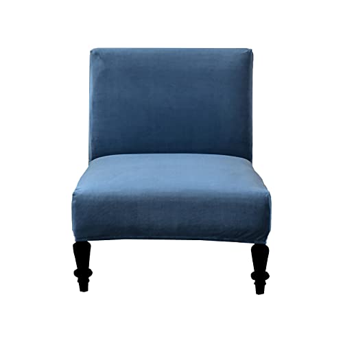 Image of Eco-Ancheng Armless Chair Slipcover Removable Armless Accent Chairs Covers Washable Armless Slipper Chair Slipcover Printed Armless Chair Furniture Protector Covers for Living Dining Room Hotel