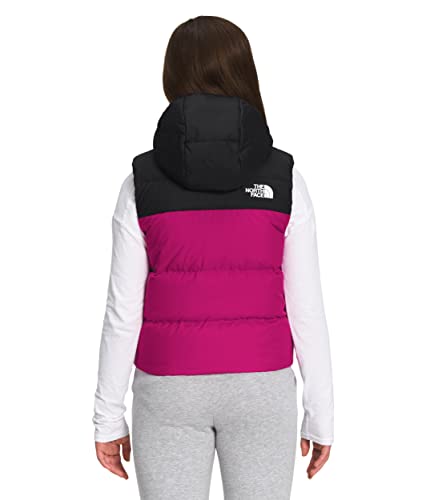 The North Face Girls' Reversible North Down Hooded Vest, Fuschia Pink, Large #TOP1