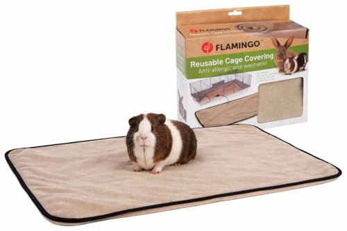 Tapis Lapin - Tapis Absorbant Taupe 100x55x0,4 cm - Textile 3 Couches - séchage Rapide - Lavable 40°C - sans poussière - idéal Cage Hamster