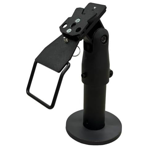 Ergonomic Stand Support for Countertop POS Payment Terminal Ingenico Lane 3000, Lane 5000/7000 - POS Stand with Handle, 180° Swivel and 60° Tilt, Mounting Holes Screws or 3M Adhesive Installation Cover