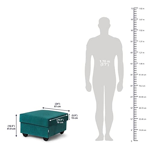 Image of Wakefit Napper Ottoman (Fabric, Malibu Green)