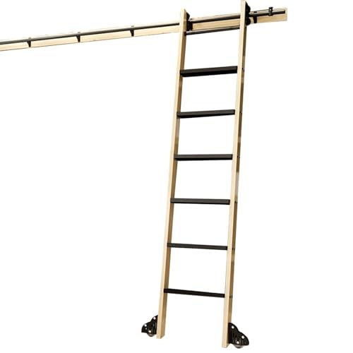 Escalera de Biblioteca con Ruedas riel 200 cm kit de herrajes para estantería resistente 2