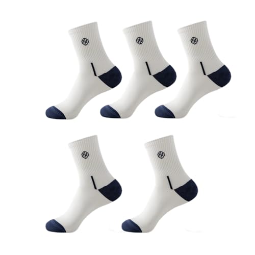 Men's Athletic Socks 5 Pack Cushioned Crew Hiking Socks (US 5-10) - Main Image